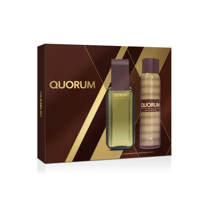 ESTUCHE QUORUM 100ML+150 DESODORANTE SPRAY