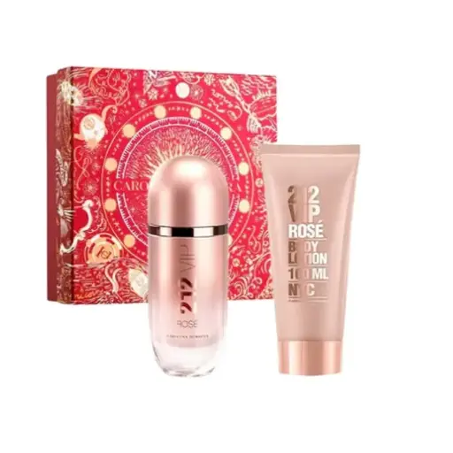 CAROLINA HERRERA ESTUCHE 212 VIP ROSE 80ML + 100 BODY